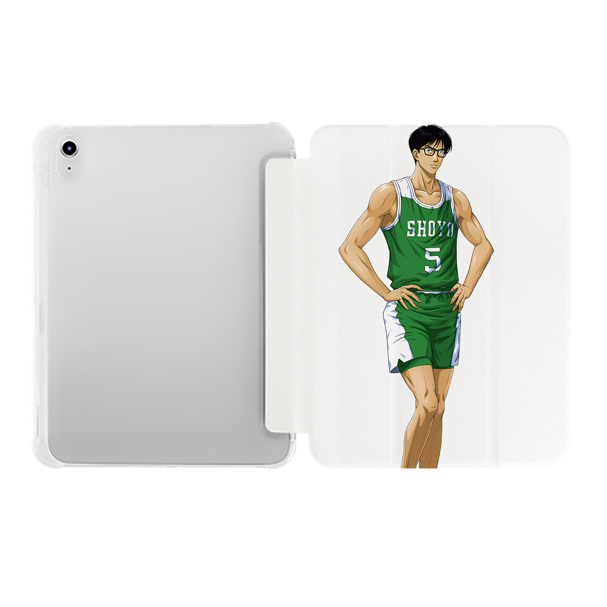 （画像用） SLAM DUNK／スラムダンク IPad ケース ペン収納付き 三つ折りスタンド PUレザー×シリコン 対応機種9.5/10.5/10.9インチ